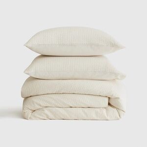 NWOT Quince Undyed Honeycomb Duvet Cover Set for King/Cal King